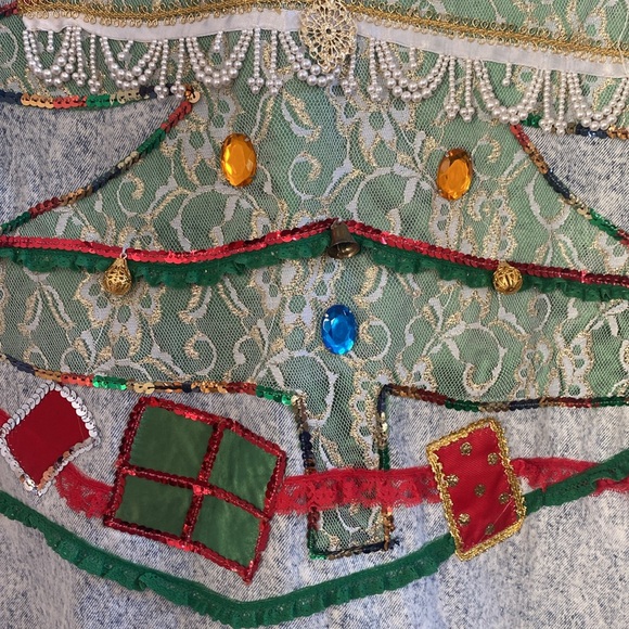 Vintage “Ugly” Christmas Denim Jacket - Picture 8 of 16